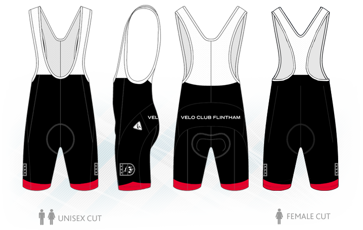 Black - Custom Band Cycling Bib Shorts