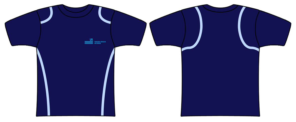 Navy & Sky Blue - Cooltex Tee