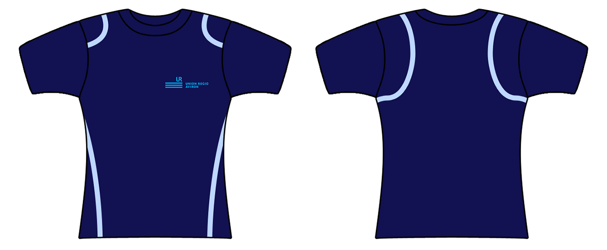 Navy & Sky Blue - Ladies Cooltex Tee