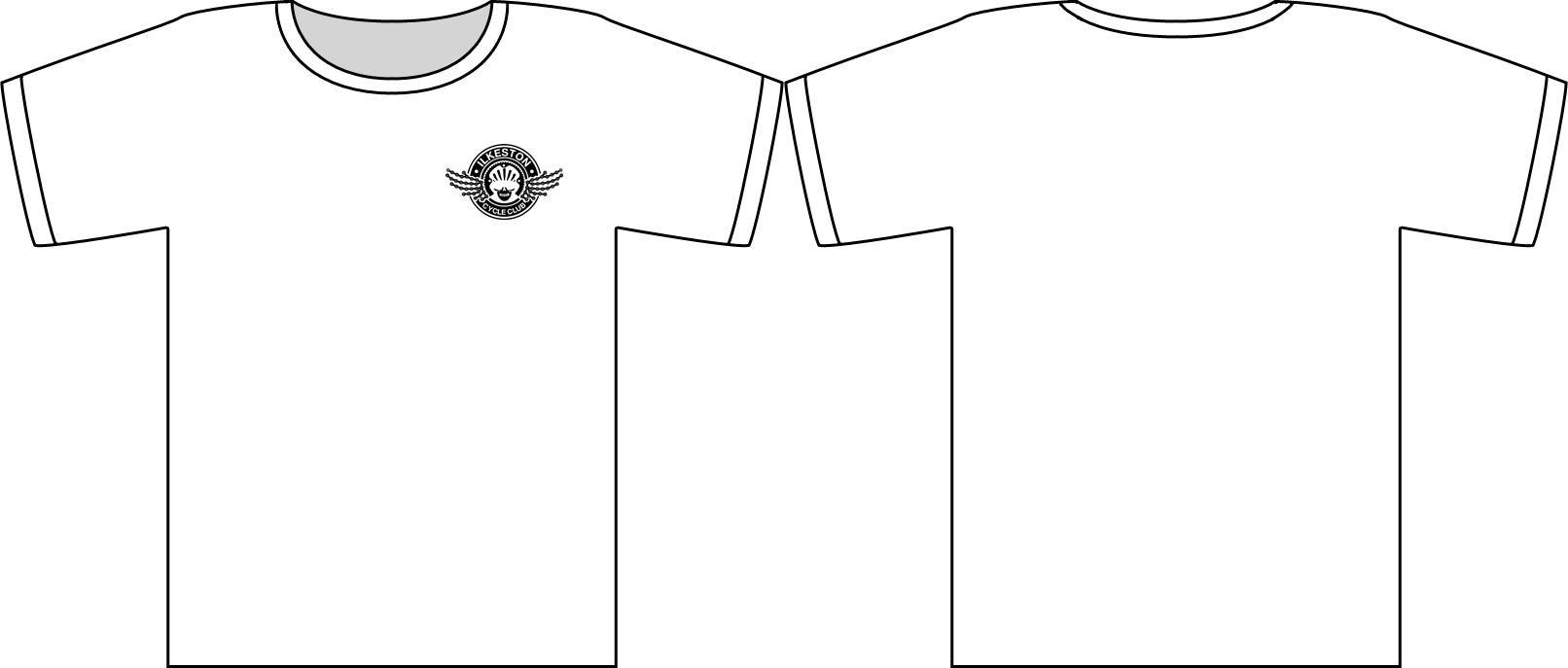 White with Black Logos - Cotton Tee