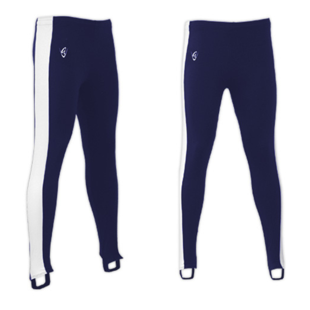 Performance Navy/White Leggings with Stirrups