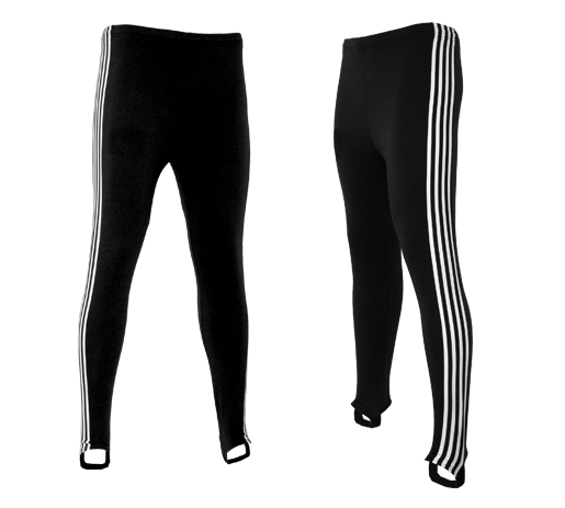 Classics Black/White Leggings with Stirrups