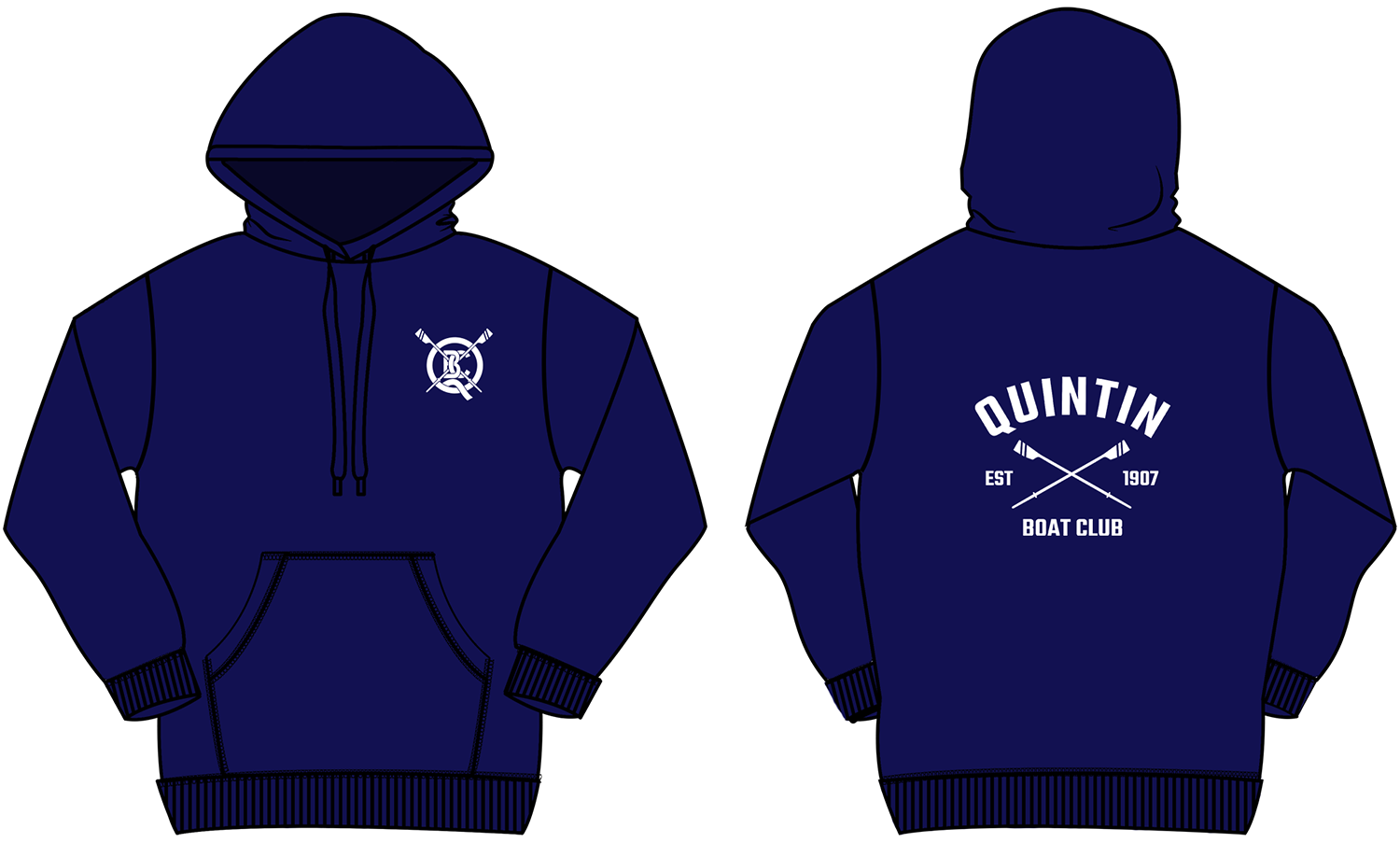 Classic Hoodie Large back logo