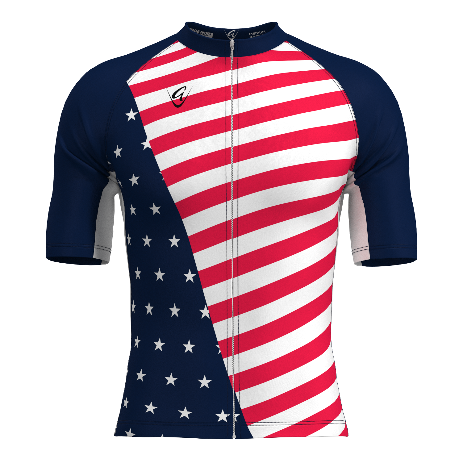 USA Retro Lightweight Short Sleeve Cycling Jersey