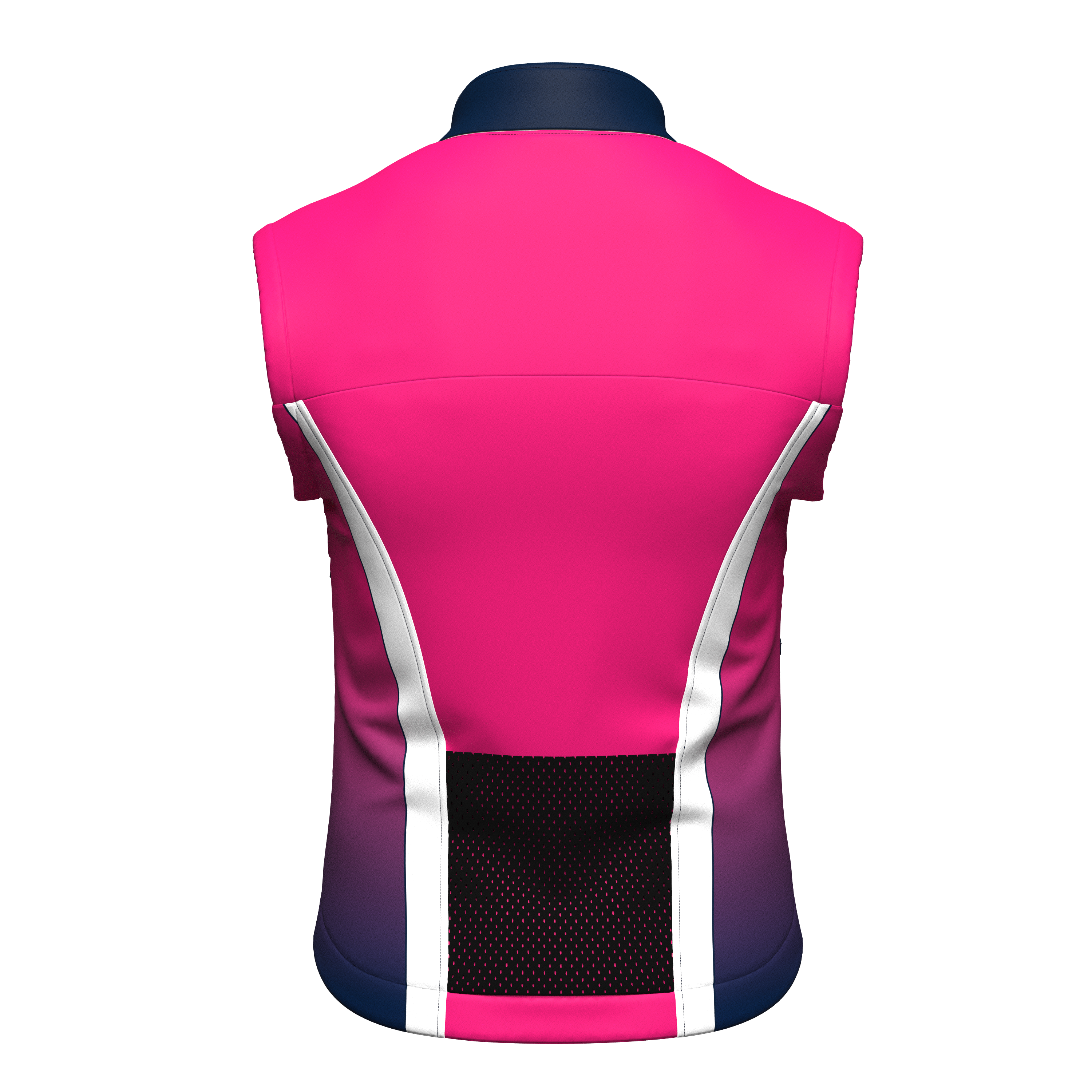 Be Seen Fluro Pink/Navy Mazu Gilet - Fleece Lined