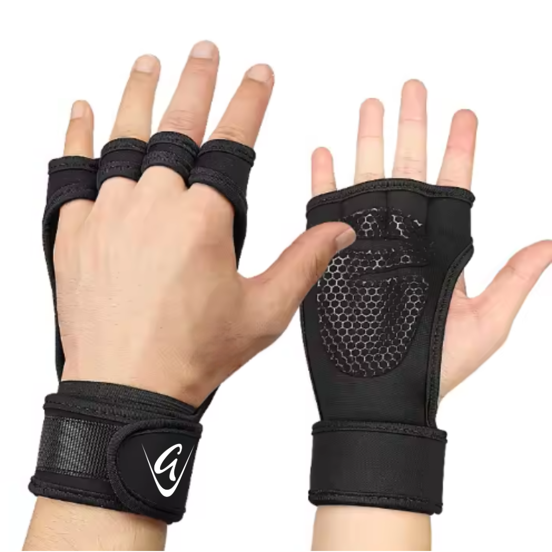 Godfrey Open Palm Workout Gloves with wrist wrap