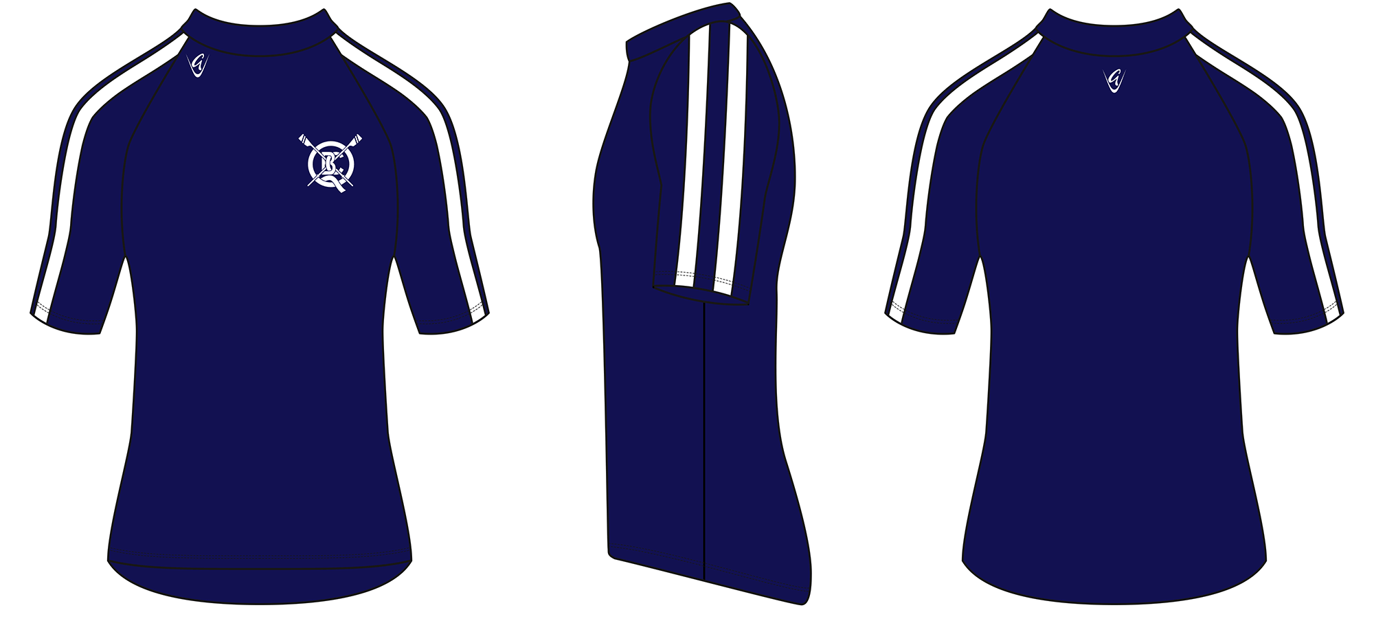 Three Stripes - Custom Performance Tee SS